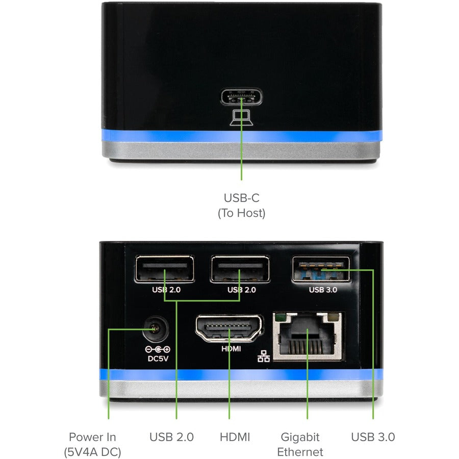 Plugable USB C Cube - Mini Docking Station, Compatible with Thunderbolt 3 Ports and Specific USB-C Systems