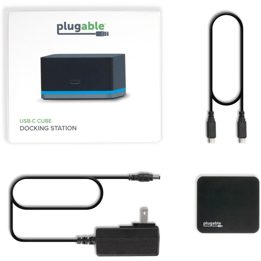 Plugable USB C Cube - Mini Docking Station, Compatible with Thunderbolt 3 Ports and Specific USB-C Systems