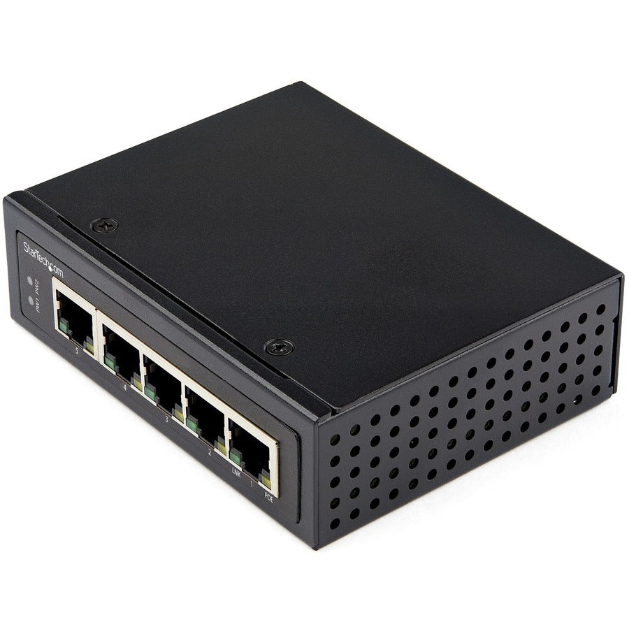 StarTech.com Industrial 5 Port Gigabit PoE Switch 30W - Power Over Ethernet Switch - GbE POE+ Network Switch - Unmanaged - IP-30