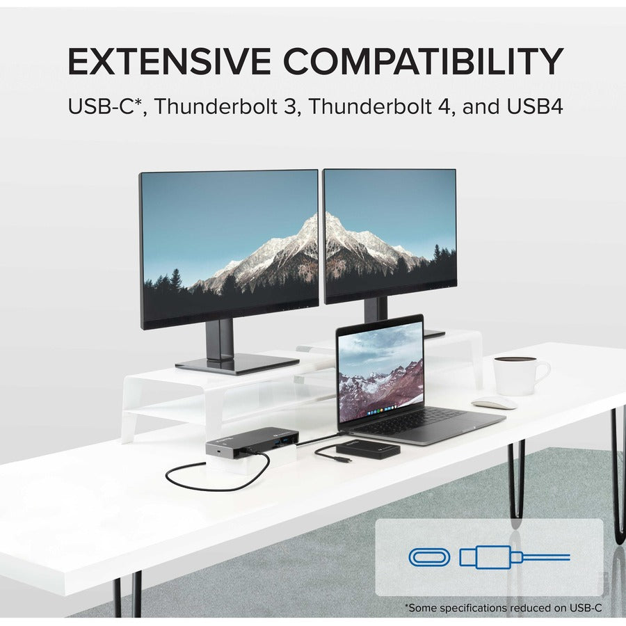 Plugable Thunderbolt Dock - 40Gbps and USB C Docking Station with 96W Charging