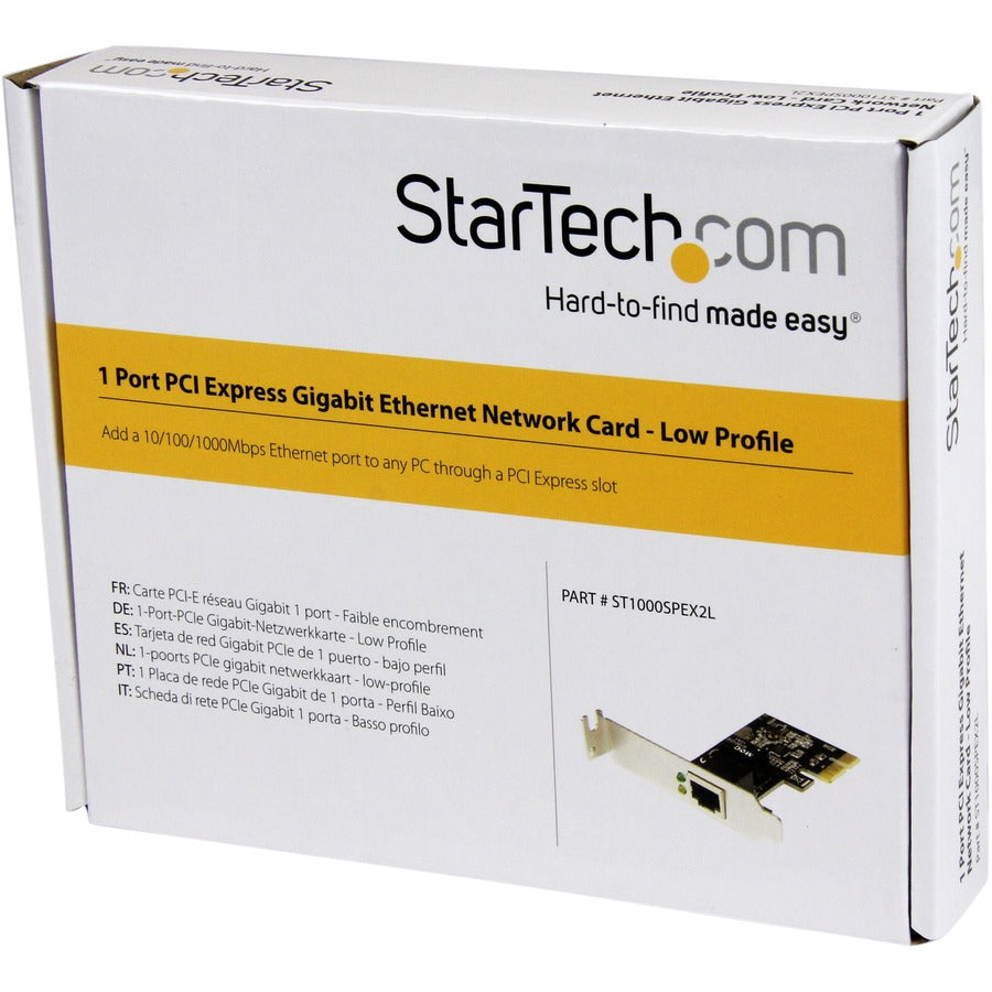 StarTech.com 1 Port PCI Express PCIe Gigabit NIC Server Adapter Network Card - Low Profile