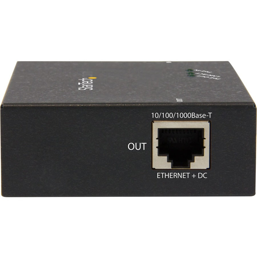 StarTech.com 1 Port Gigabit PoE+ Extender - 802.3at and 802.3af - 100 m (330 ft) - Power over Ethernet Extender - PoE Repeater Network Extender