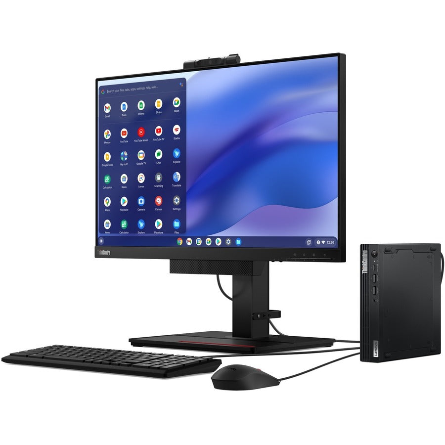 Lenovo ThinkCentre M60q 12C6000BUS Chromebox - Intel Core i5 12th Gen i5-1235U Deca-core (10 Core) 1.30 GHz - 8 GB RAM DDR4 SDRAM - 128 GB M.2 PCI Express NVMe 3.0 x4 SSD - Tiny - Black