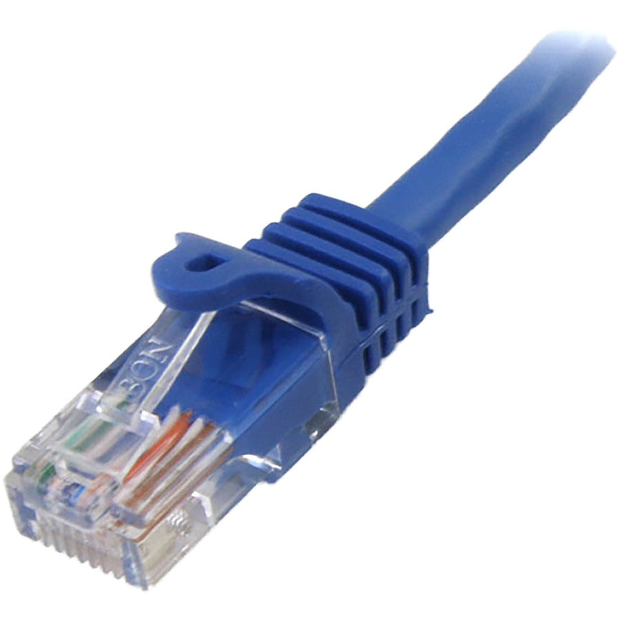 StarTech.com 1 ft Blue Cat5e Snagless RJ45 UTP Patch Cable - 1ft Patch Cord