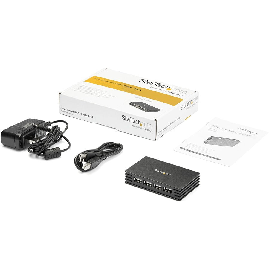 StarTech.com 4 Port USB 2.0 Hub - Hub - 4 ports - Hi-Speed USB