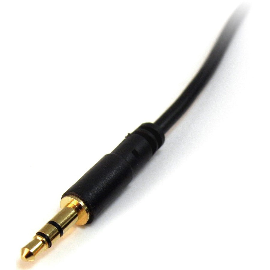 StarTech.com 1 ft Slim 3.5mm Stereo Audio Cable - M/M