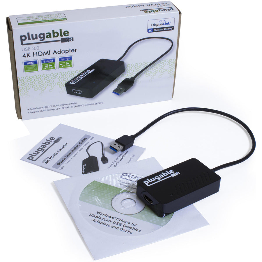 Plugable USB 3.0 to DisplayPort 4K UHD (Ultra-High-Definition)