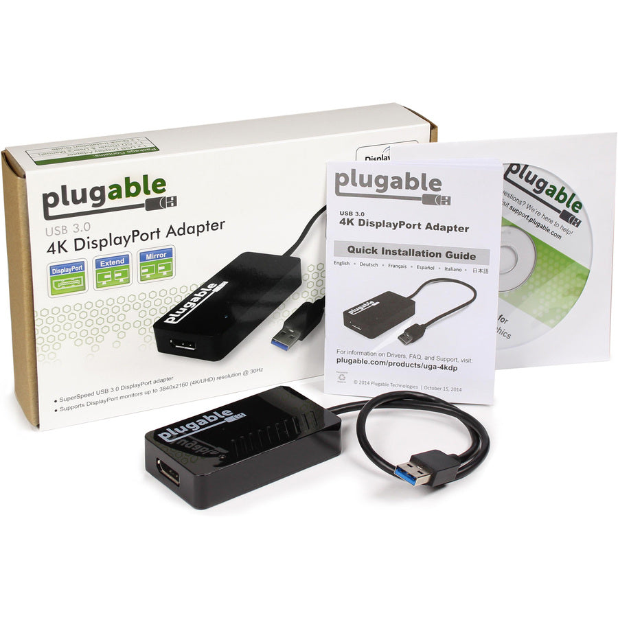 Plugable USB 3.0 to DisplayPort 4K UHD (Ultra-High-Definition)