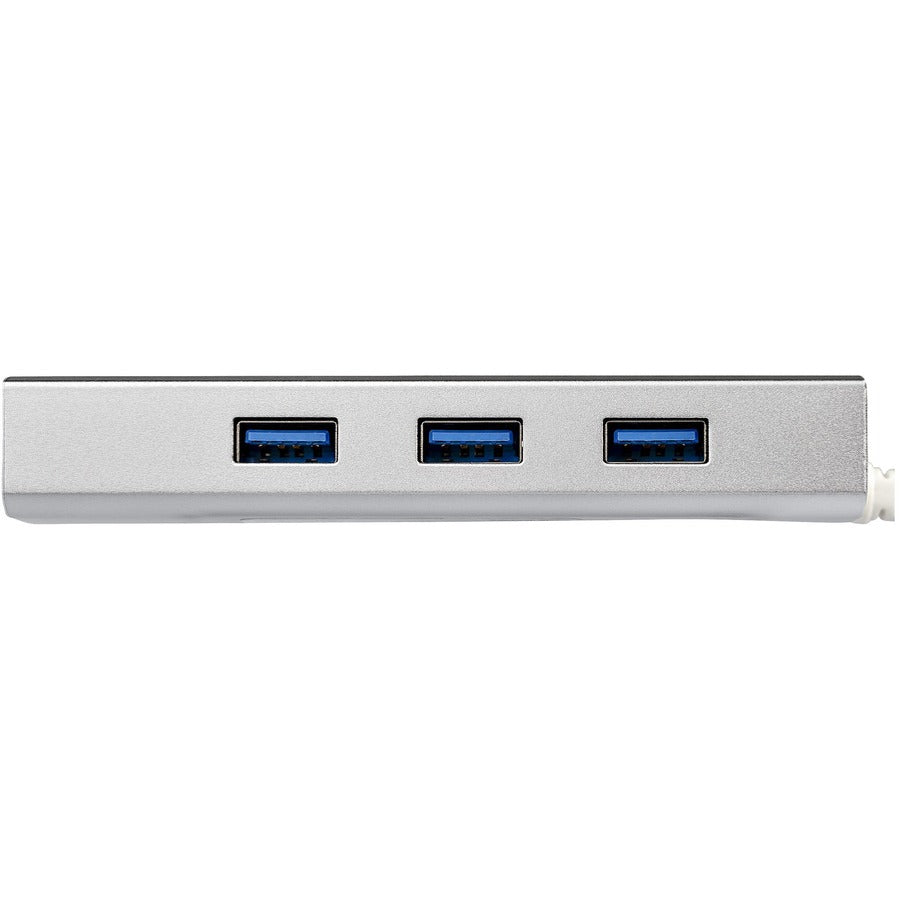 StarTech.com 3-Port USB Hub with Ethernet, USB-A Ports, Gigabit Ethernet/GbE, USB 5Gbps, Bus-Powered, Portable Laptop USB 3.0 Hub