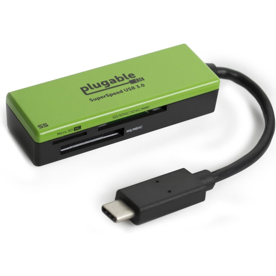 Plugable USB C SD Card Reader - USB C Card Reader for SD, Micro SD, MMC, or MS Cards