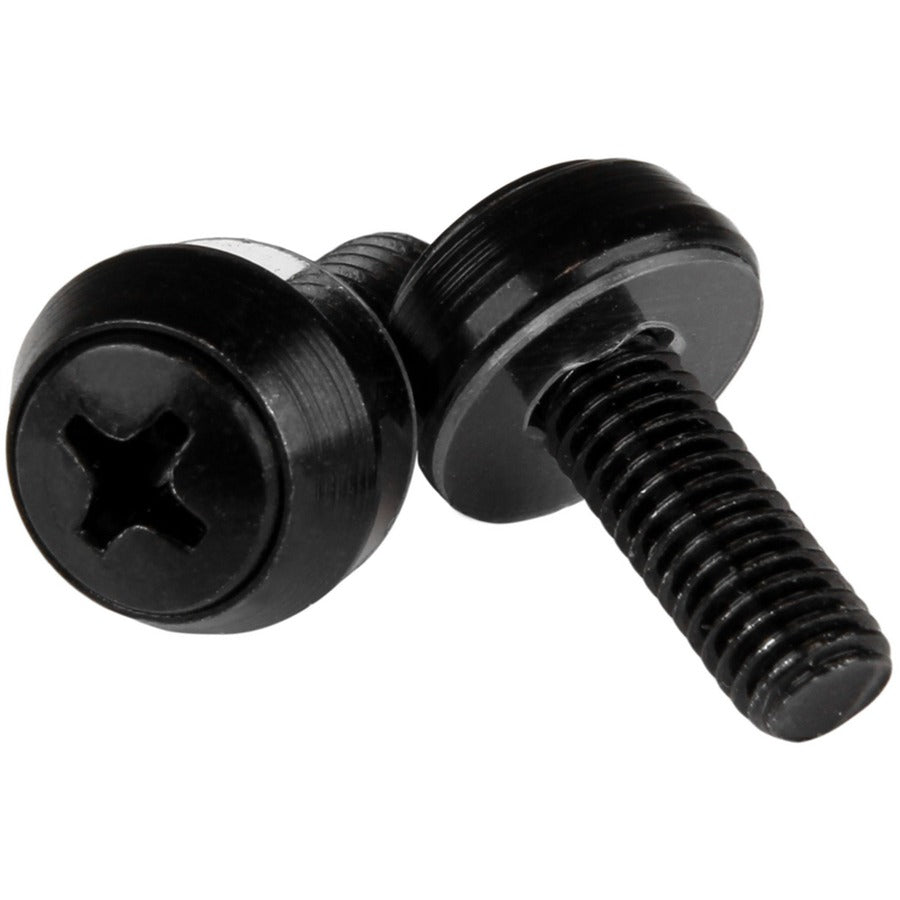 StarTech.com M6 x 12mm - Screws - 50 Pack, Black - M6 Mounting Screws for Server Rack & Cabinet