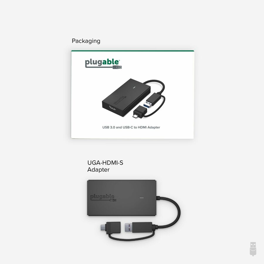 Plugable HDMI/USB/USB-C Audio/Video Adapter