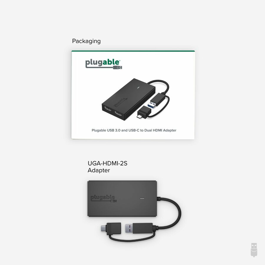 Plugable HDMI/USB/USB-C Audio/Video Adapter