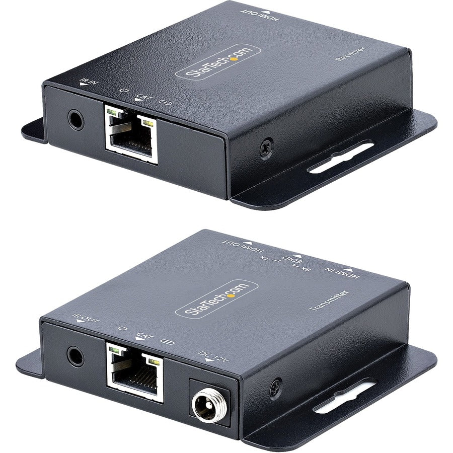 StarTech.com 4K HDMI Extender over CAT6/CAT5 Ethernet Cable, 4K 30Hz or 1080p 60Hz Video Extender, HDMI Transmitter and Receiver Kit