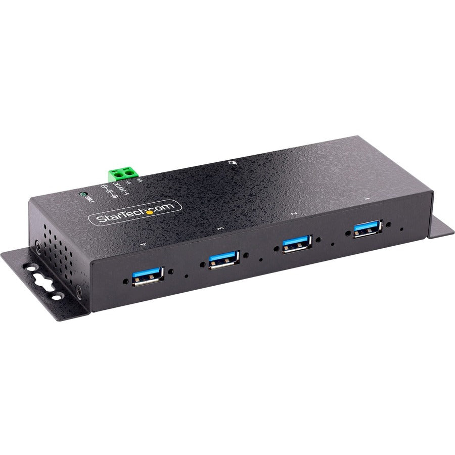 StarTech.com 4-Port Industrial USB 3.0 5Gbps Hub, Rugged USB Hub w/ ESD & Surge Protection, DIN/Wall/Desk Mountable, USB-A Expansion Hub