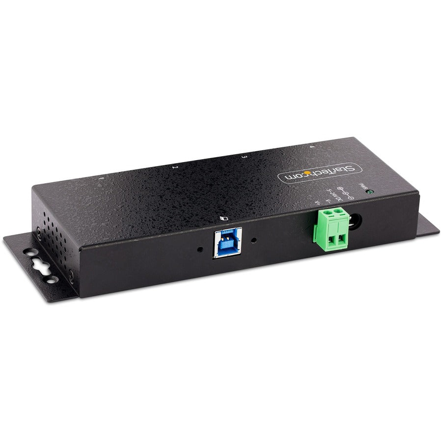 StarTech.com 4-Port Industrial USB 3.0 5Gbps Hub, Rugged USB Hub w/ ESD & Surge Protection, DIN/Wall/Desk Mountable, USB-A Expansion Hub