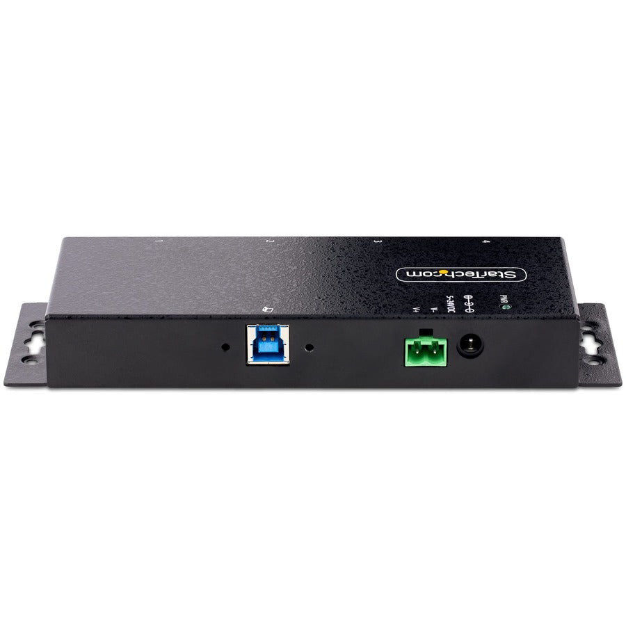 StarTech.com 4-Port Industrial USB 3.0 5Gbps Hub, Rugged USB Hub w/ ESD & Surge Protection, DIN/Wall/Desk Mountable, USB-A Expansion Hub