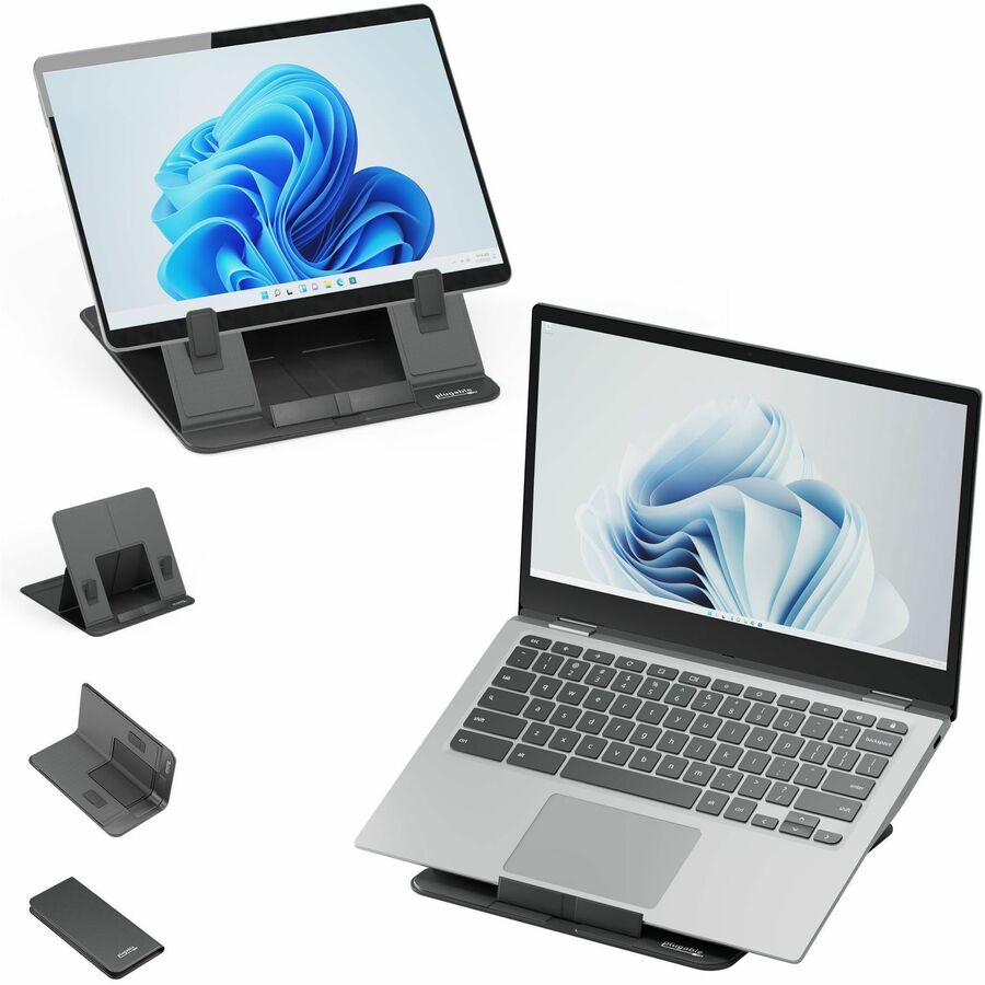 Plugable Drawing Tablet Stand Folio, Portable Foldable Laptop Stand with 4 Adjustable Angles