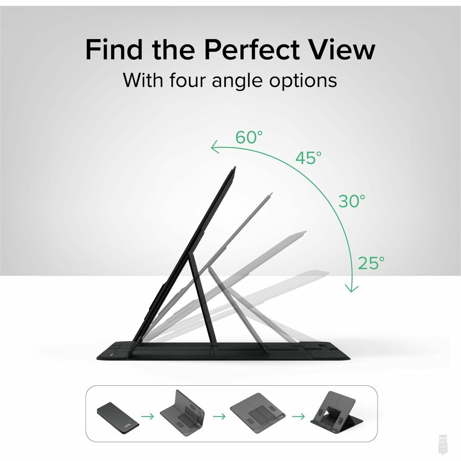 Plugable Drawing Tablet Stand Folio, Portable Foldable Laptop Stand with 4 Adjustable Angles