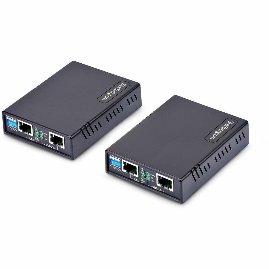 StarTech.com VDSL2 Ethernet Extender Kit, Network Extension Up to 0.6mi (1km), Long Range LAN Repeater over RJ11/CAT5e/CAT6, Up to 300Mbps