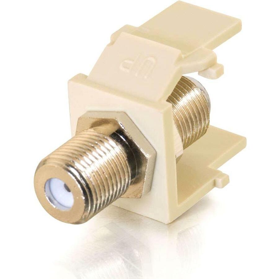 C2G Snap-In F-Type F/F Keystone Insert Module - Ivory