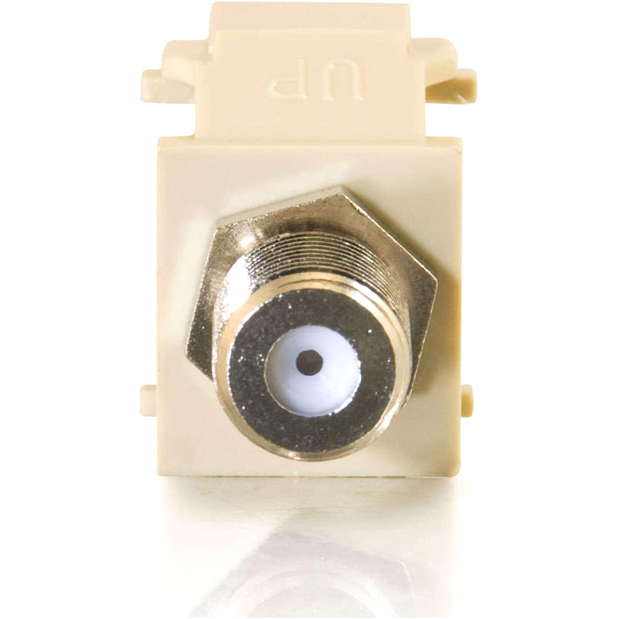 C2G Snap-In F-Type F/F Keystone Insert Module - Ivory