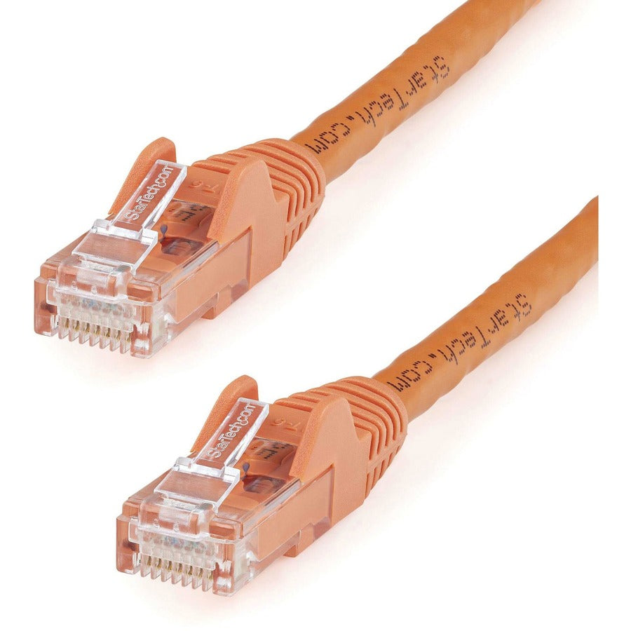 StarTech.com 100ft CAT6 Ethernet Cable - Orange Snagless Gigabit 100W PoE UTP 650MHz Category 6 Patch Cord UL Certified Wiring/TIA