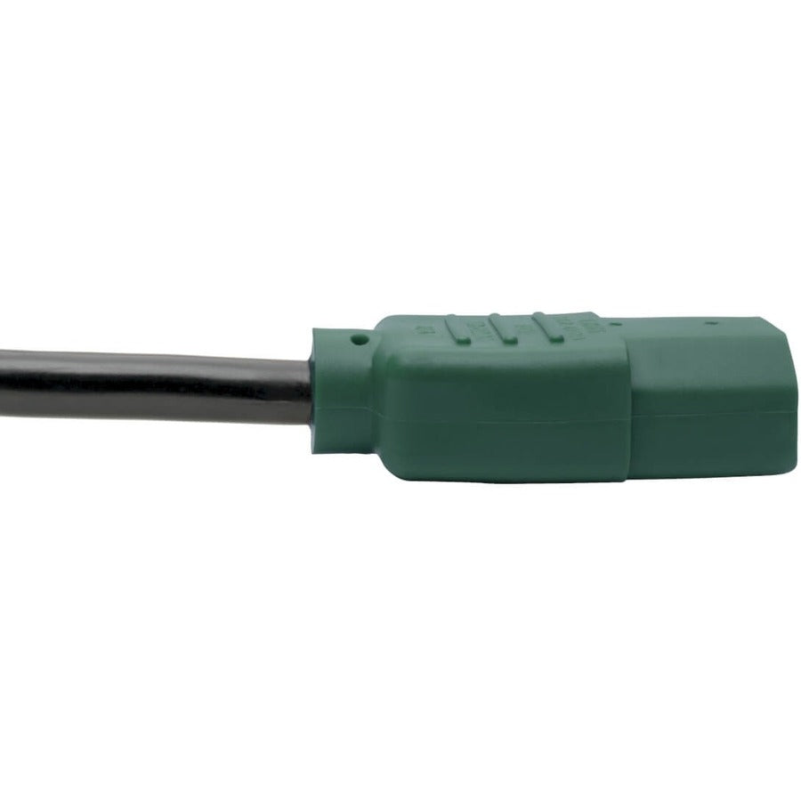 Eaton Tripp Lite Series PDU Power Cord, C13 to C14 - 10A, 250V, 18 AWG, 4 ft. (1.22 m), Green