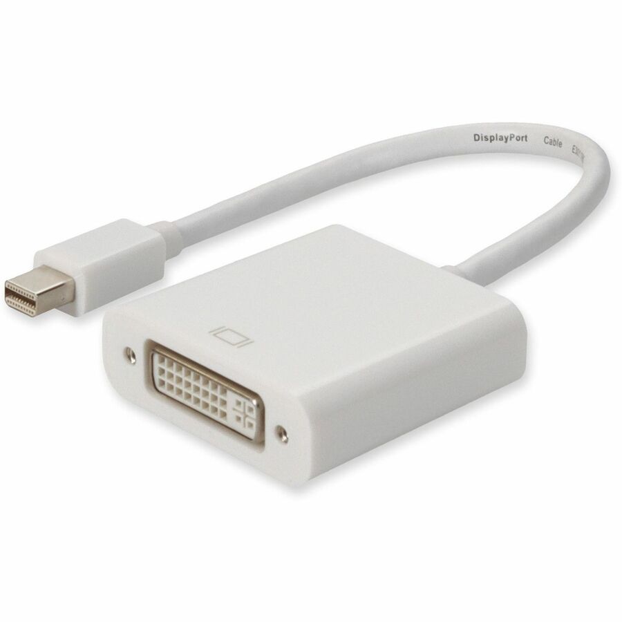 Mini-DisplayPort 1.1 Male to DVI-I (29 pin) Female White Active Adapter For Resolution Up to 1920x1200 (WUXGA)