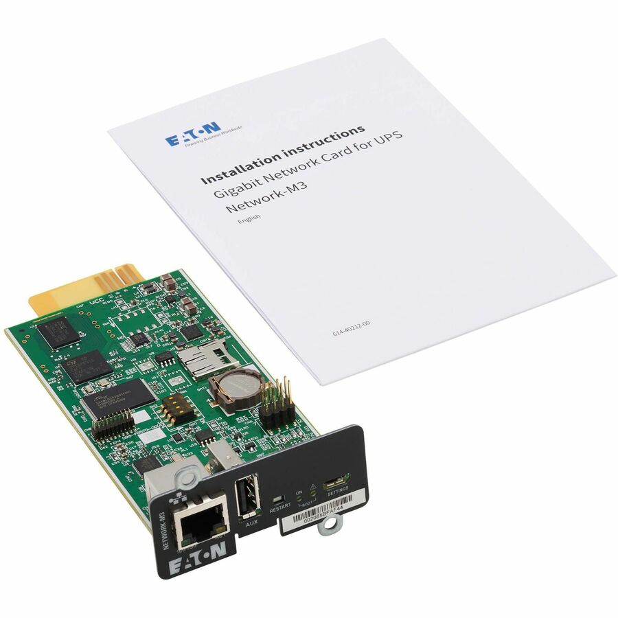 Eaton Cybersecure Gigabit NETWORK-M3 Card for UPS and PDU, UL 2900-1 and IEC 62443-4-2 Certified Network Card