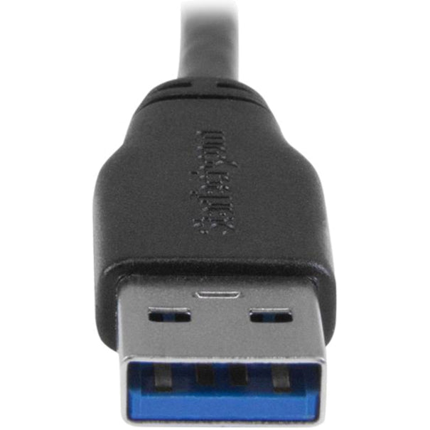 StarTech.com 0.5m 20in Slim Micro USB 3.0 (5Gbps) Cable - M/M - USB 3.0 A to Left-Angle Micro USB - USB 3.2 Gen 1