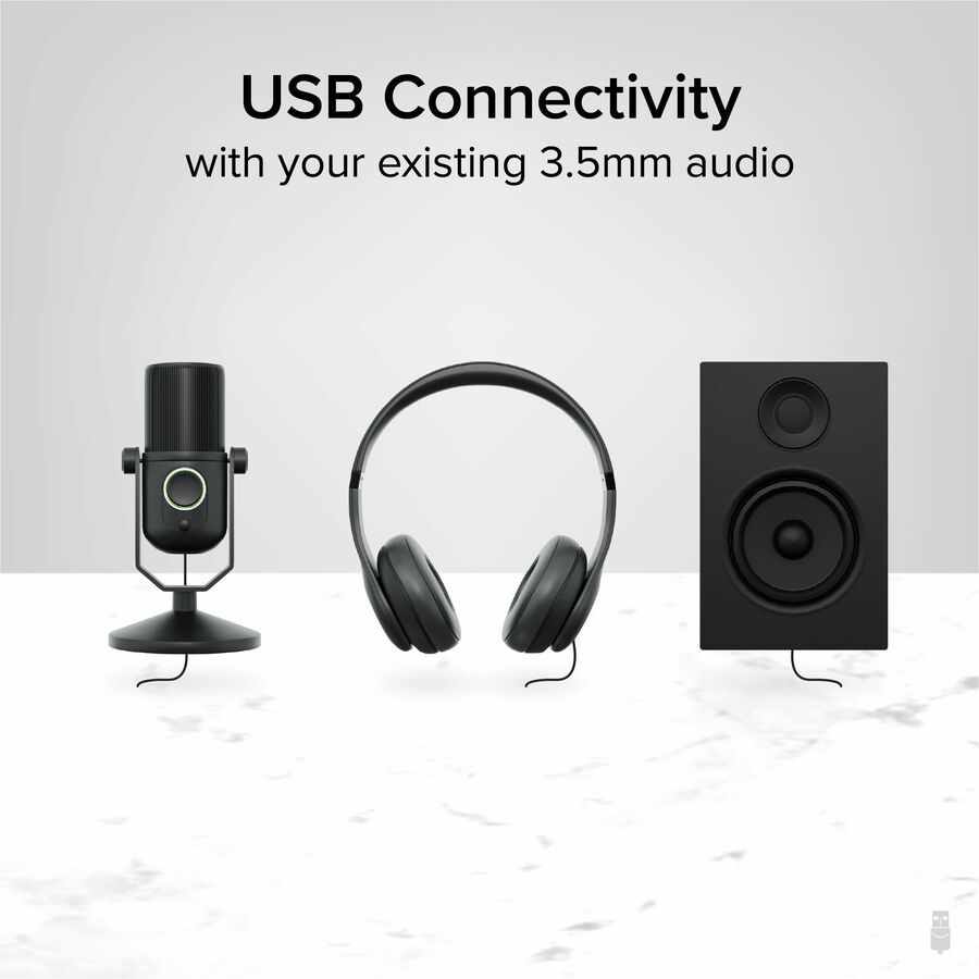 Plugable USB Audio Adapter with 3.5mm Speaker-Headphone and Microphone Jack, Add an External Stereo Sound Card to Any PC