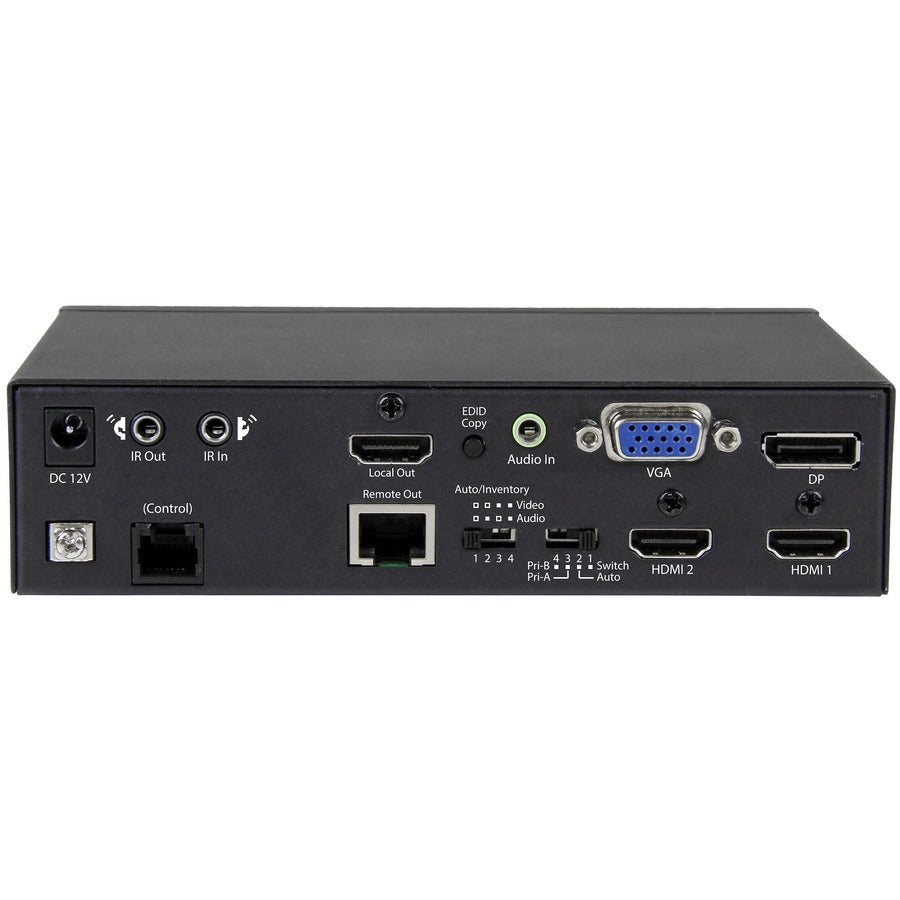 StarTech.com Multi-Input HDBaseT Extender with Built-in Switch - DisplayPort VGA and HDMI Over CAT5e or CAT6 - Up to 4K - up to 230 ft