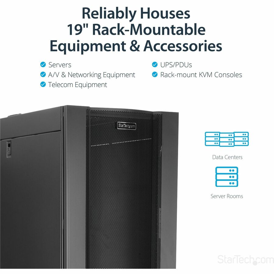 StarTech.com 4-Post 42U Server Rack Cabinet, 19