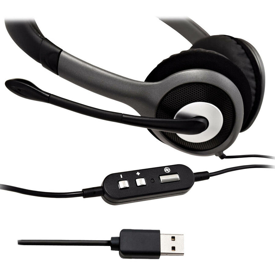 V7 Deluxe USB Stereo Headphones with Microphone