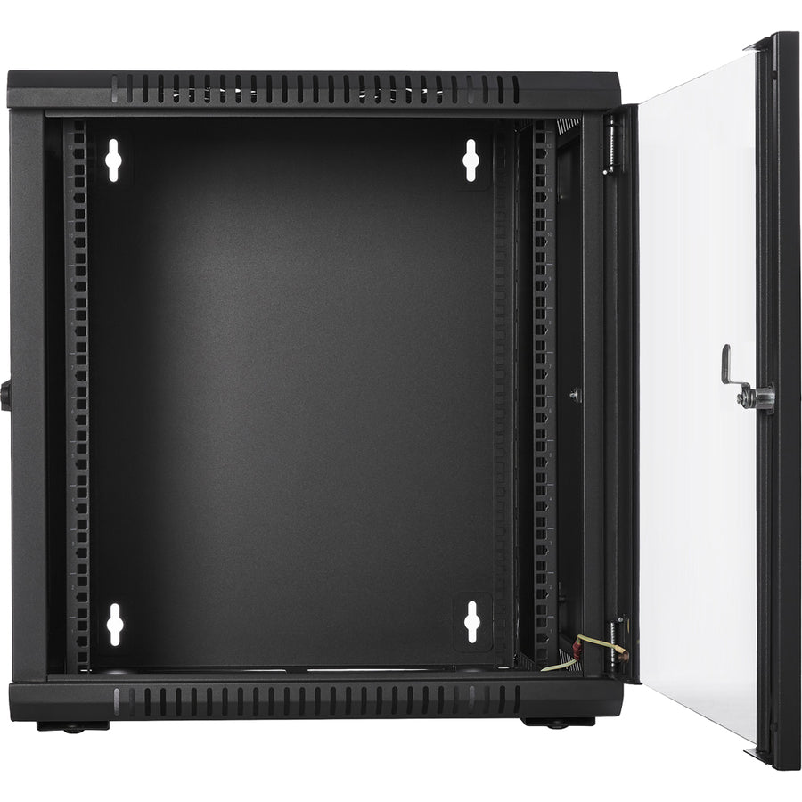 V7 12U Rack Wall Mount Glass Door Enclosure