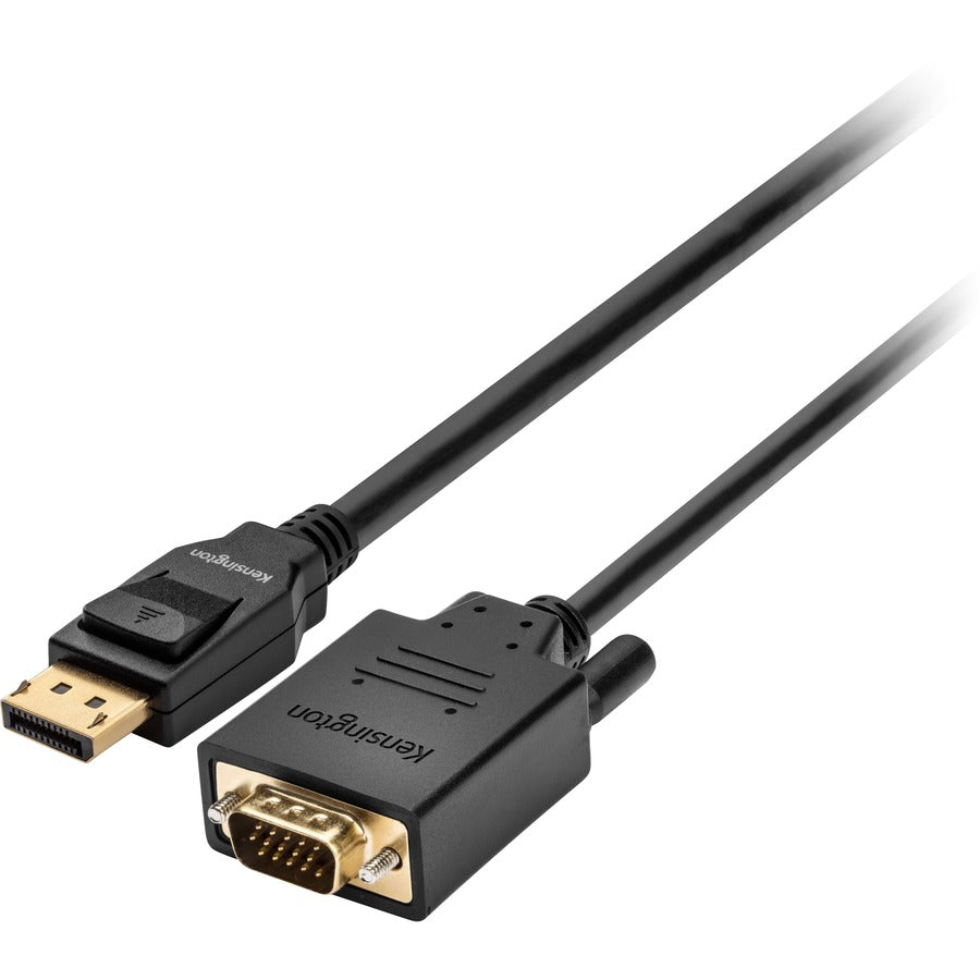 Kensington DisplayPort 1.2 (M) to VGA (M) Passive Unidirectional Cable, 6ft