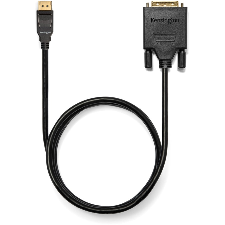 Kensington DisplayPort 1.1 (M) to DVI-D (M) Passive Unidirectional Cable, 6ft