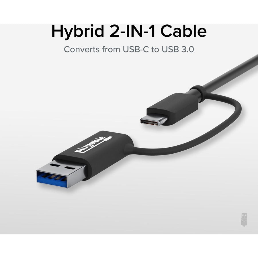 Plugable 2.5G USB C and USB to Ethernet Adapter - 2-in-1 Adapter