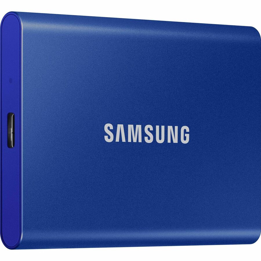 Samsung T7 MU-PC500H/AM 500 GB Portable Solid State Drive - External - PCI Express NVMe - Indigo Blue