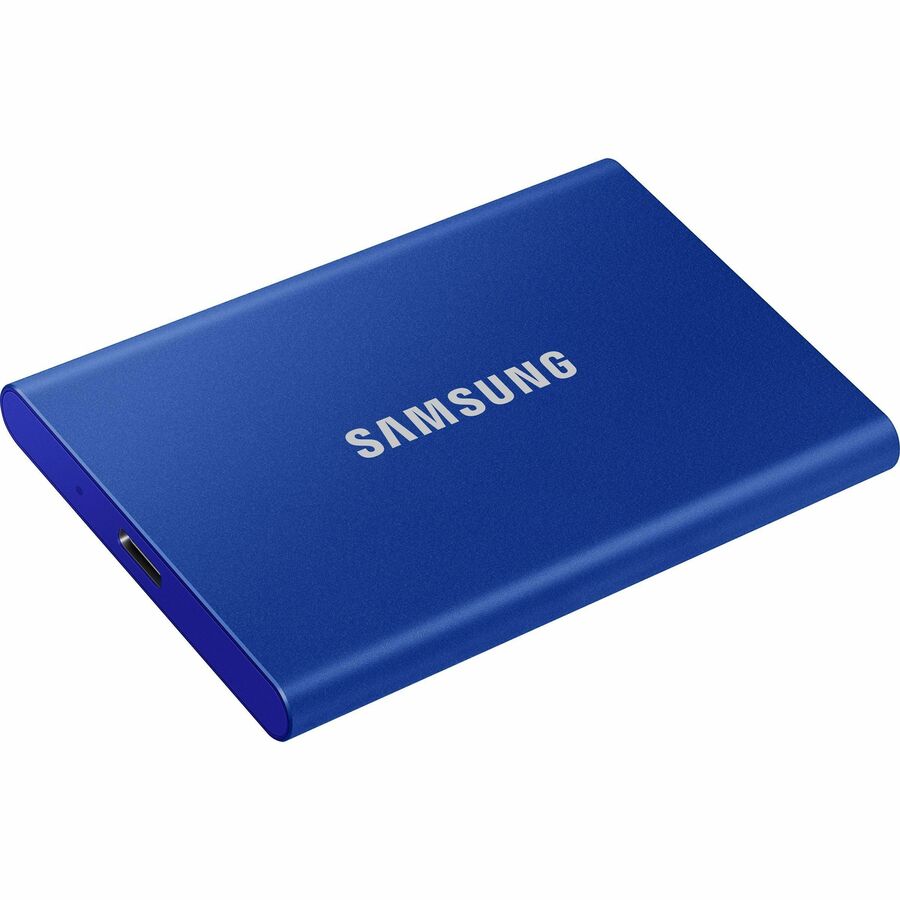 Samsung T7 MU-PC500H/AM 500 GB Portable Solid State Drive - External - PCI Express NVMe - Indigo Blue