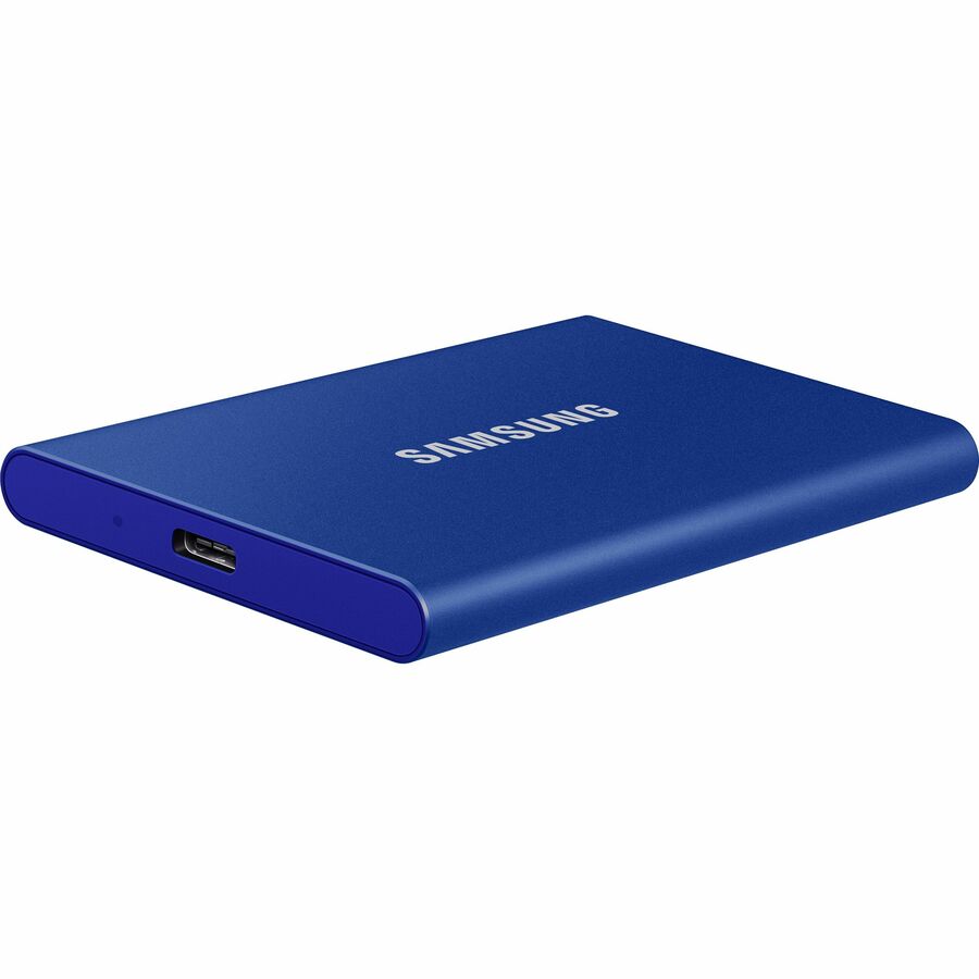 Samsung T7 MU-PC500H/AM 500 GB Portable Solid State Drive - External - PCI Express NVMe - Indigo Blue