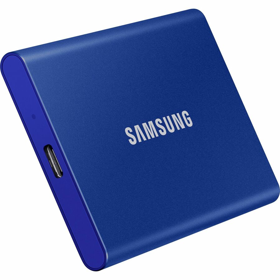 Samsung T7 MU-PC500H/AM 500 GB Portable Solid State Drive - External - PCI Express NVMe - Indigo Blue