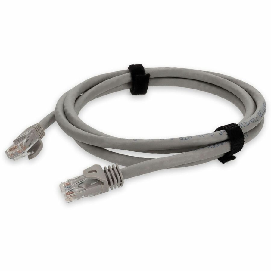 AddOn 1ft RJ-45 (Male) to RJ-45 (Male) Straight Gray Cat6A UTP PVC Copper Patch Cable