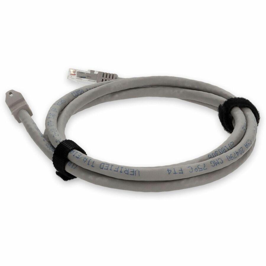 AddOn 1ft RJ-45 (Male) to RJ-45 (Male) Straight Gray Cat6A UTP PVC Copper Patch Cable