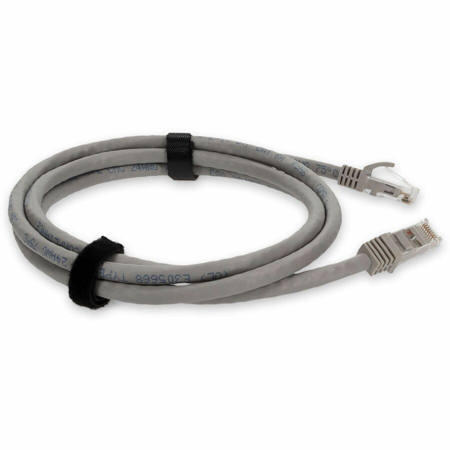 AddOn 1ft RJ-45 (Male) to RJ-45 (Male) Straight Gray Cat6A UTP PVC Copper Patch Cable