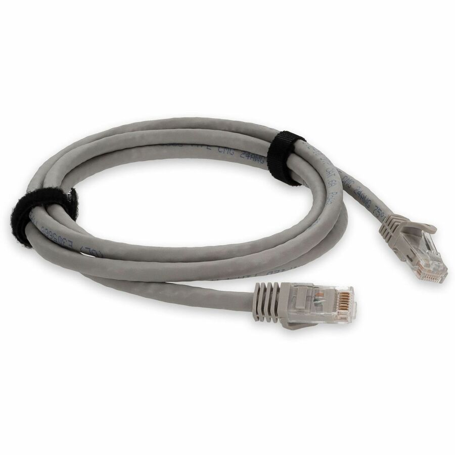 AddOn 1ft RJ-45 (Male) to RJ-45 (Male) Straight Gray Cat6A UTP PVC Copper Patch Cable