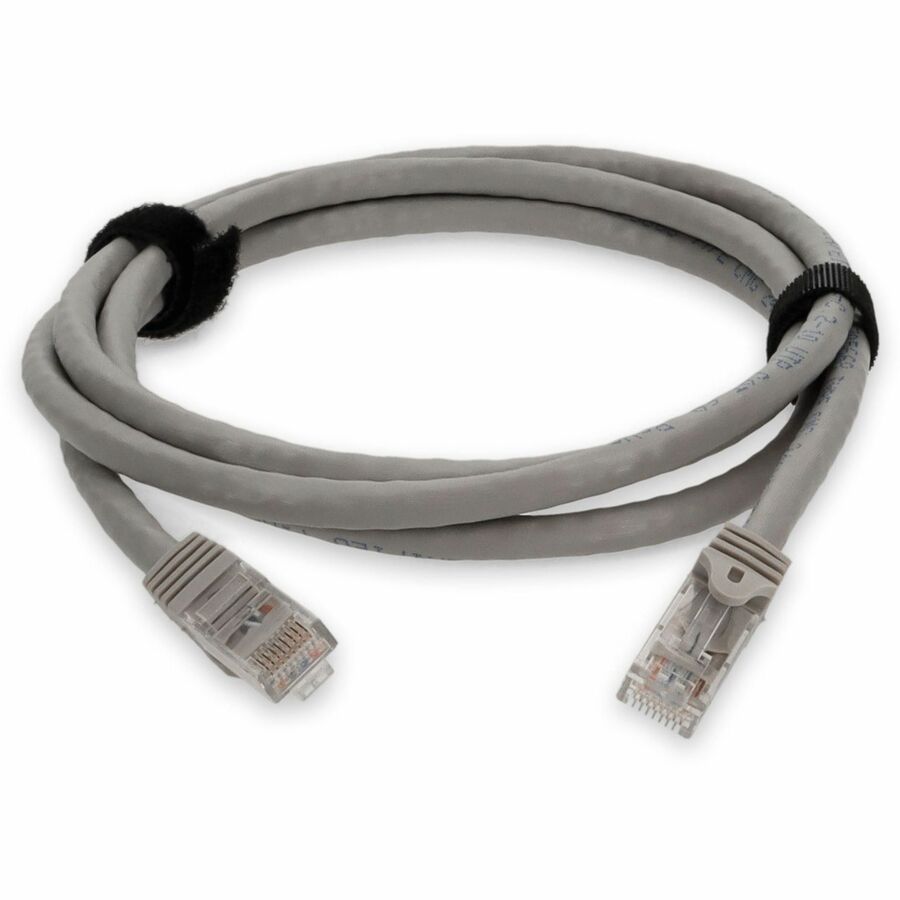 AddOn 1ft RJ-45 (Male) to RJ-45 (Male) Straight Gray Cat6A UTP PVC Copper Patch Cable