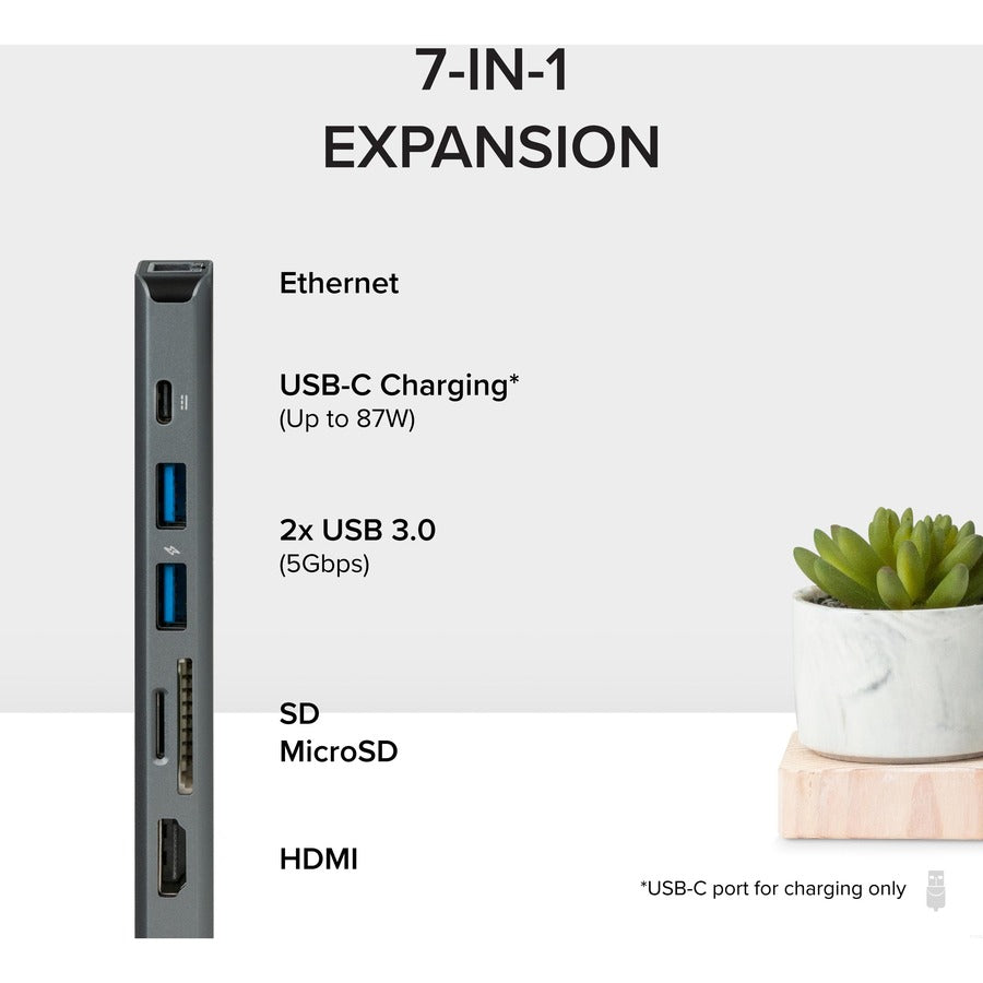 7-in-1 USB C Hub Multiport Adapter with Ethernet