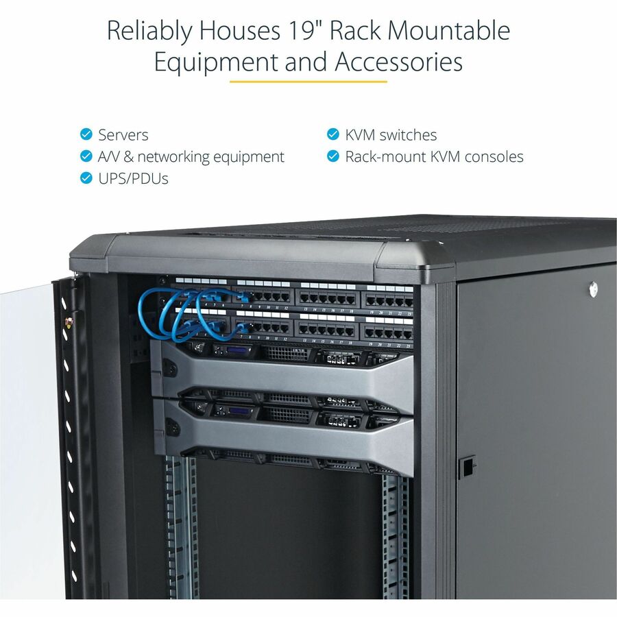 StarTech.com 4-Post 32U Server Rack Cabinet, 19